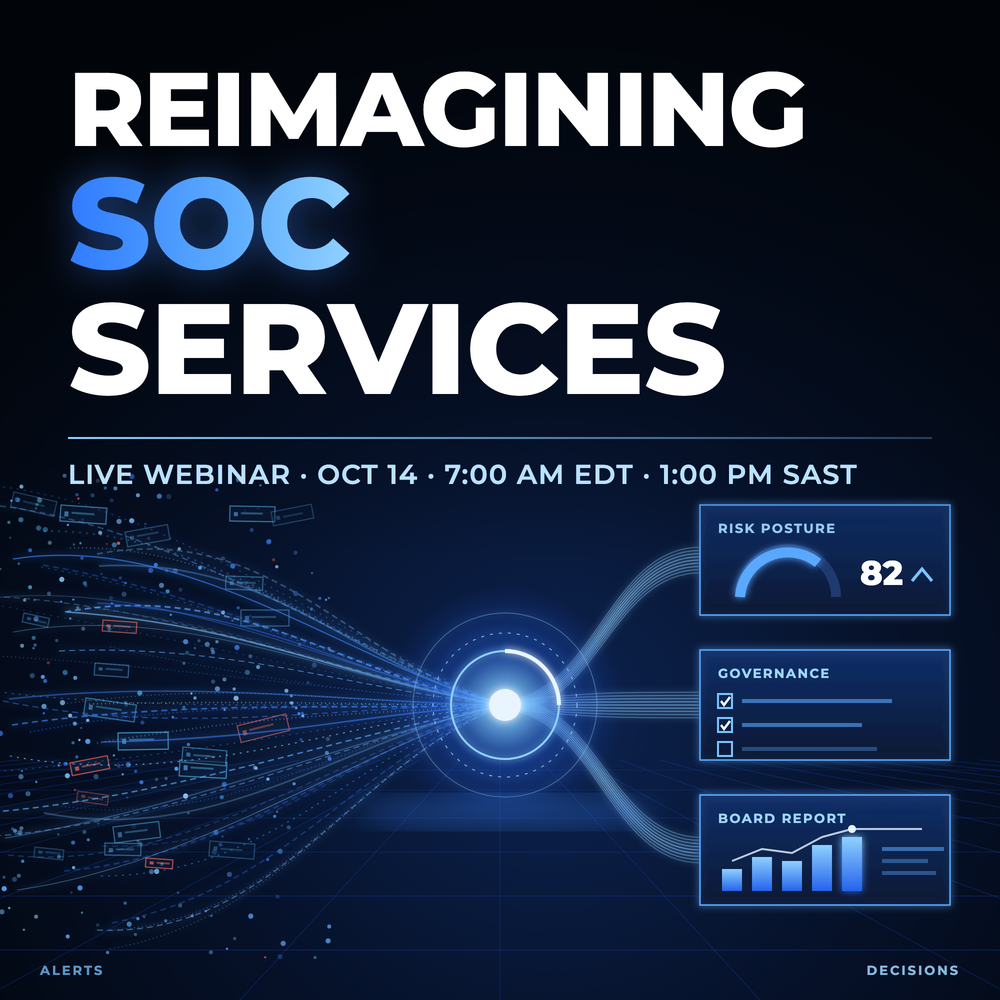 Reimagining SOC Services live webinar announcement